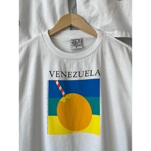 Vintage 90s Venezuela Colorful Ice Cream Popsicle Tee Shirt
